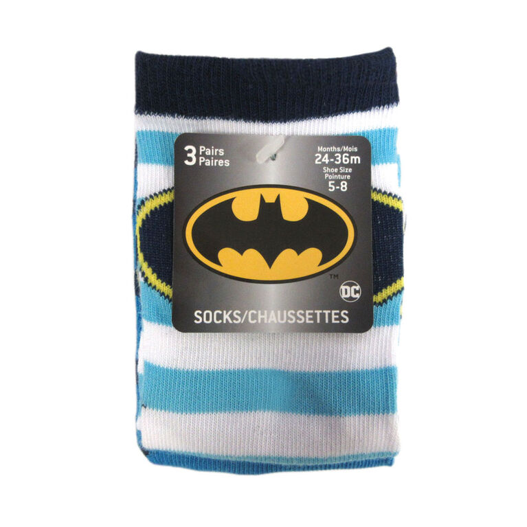 Lot De 3 Paires De Chaussettes Garcons Warner Brothers - Batman, Assorti, 24-36 Mois