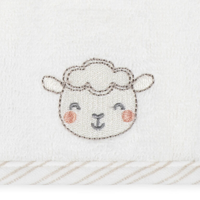 Koala Baby - 6-Pack Baby Washcloths - Grey & White Lamb