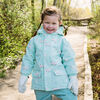 Kids Fleece Lined Rain Jackets | Minty Forest - 4T (4-5Y)