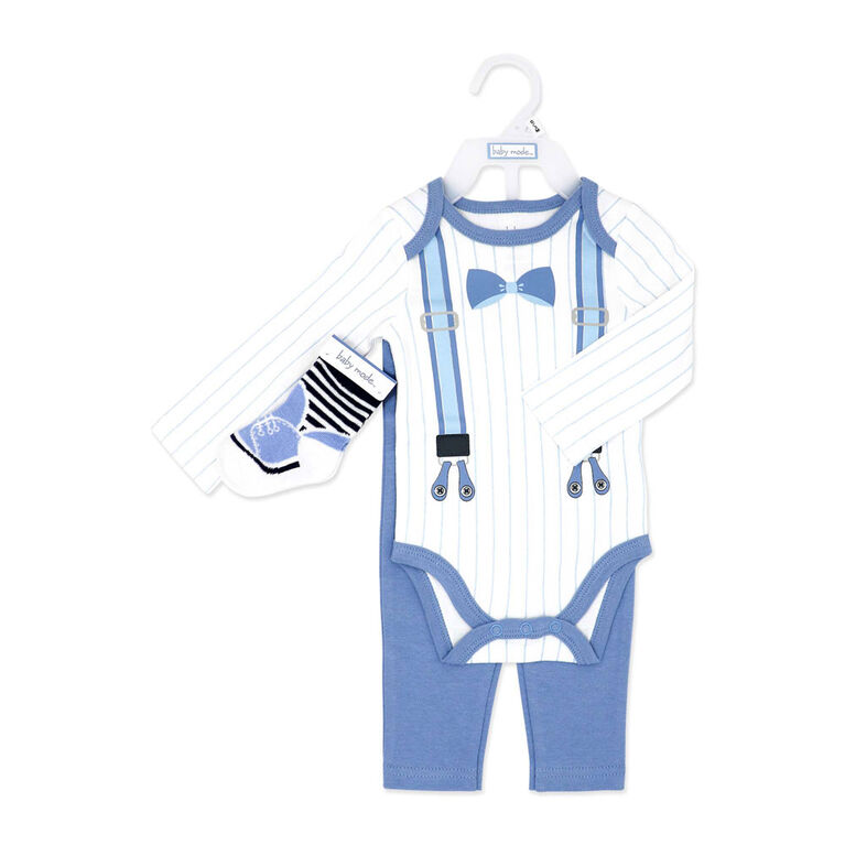 Baby Mode 3 Piece Dress-Up Set: Blue 6-9M
