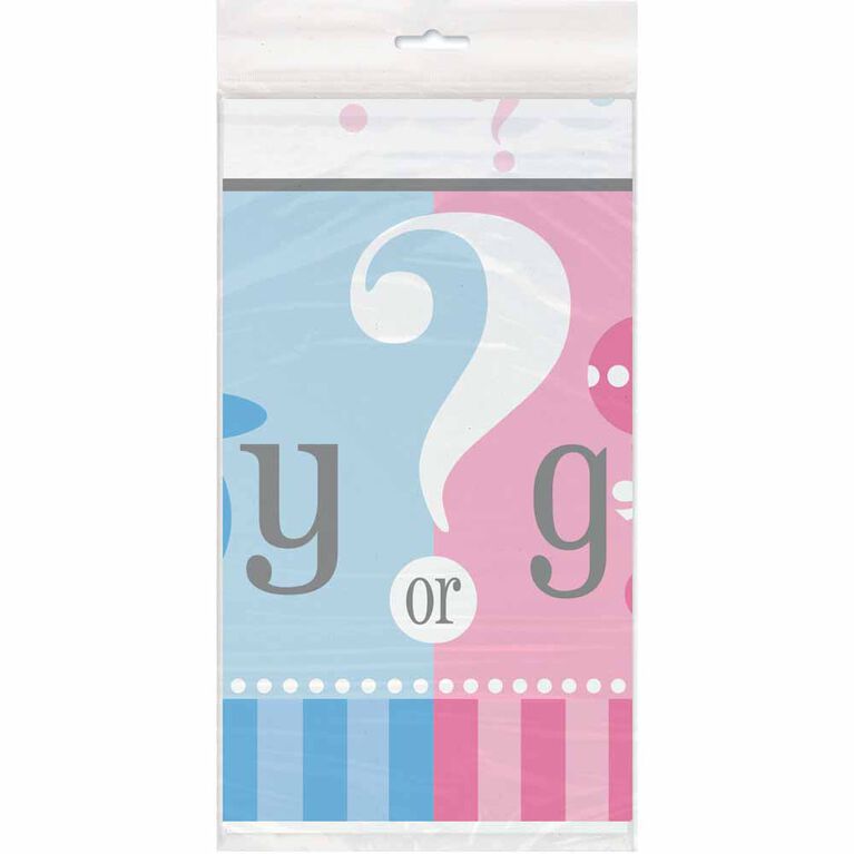 Gender Reveal table cover 54"x84" - English Edition