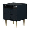 Dylane 2-Drawer Nightstand Navy Blue