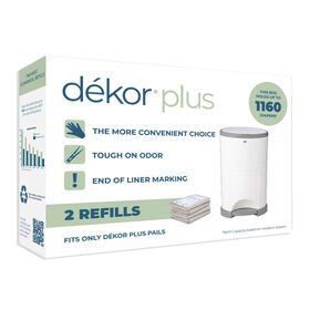 Recharges de seau à couches Dekor Plus | 2 comptes