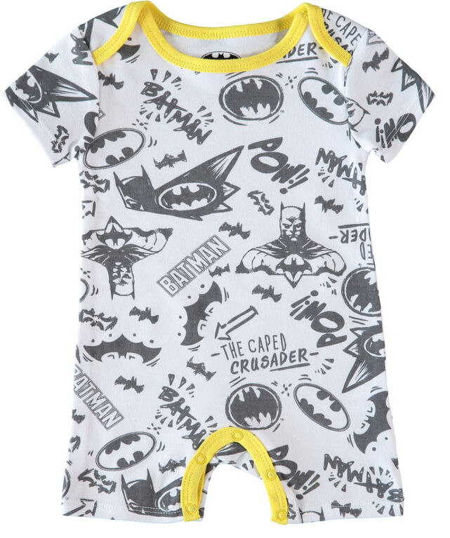 Batman Newborn Future Superhero 2 Pack Rompers 3-6M Grey