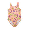 Maillot de Bain Une Pièce Barbie - Corail