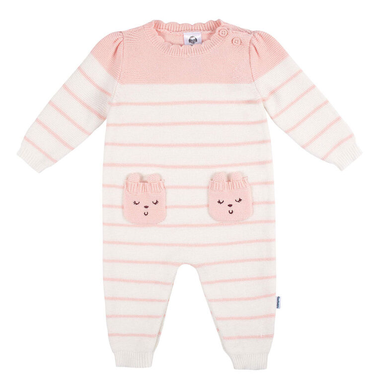 Gerber Childrenswear - 1 Pack Sweater Knit Romper - Bear 3-6 months