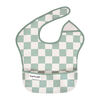 Tiny Twinkle - Mess Proof Easy Bib  - Sage Check 6-24M