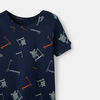 RISE Little Earthling Short Sleeve 2 Piece Sleep Navy Scooter Print