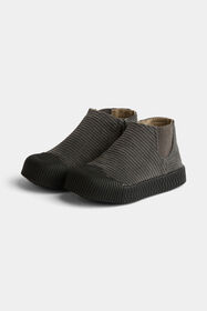 RISE Little Earthling Cord Chelsea Boot Charcoal Grey