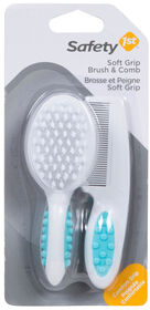 Safety 1st Soft Grip Brush & Comb - Artic Blue