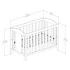 Reevo 3-in-1 Convertible Crib Pure White