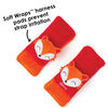Diono Fox Character Car Seat Straps & Linkee Toy, Shoulder Pads for Baby, Infant, Toddler, 2 Pack Reversible Soft Seat Belt Cushion and Stroller Harness Covers Helps Prevent Strap irritation