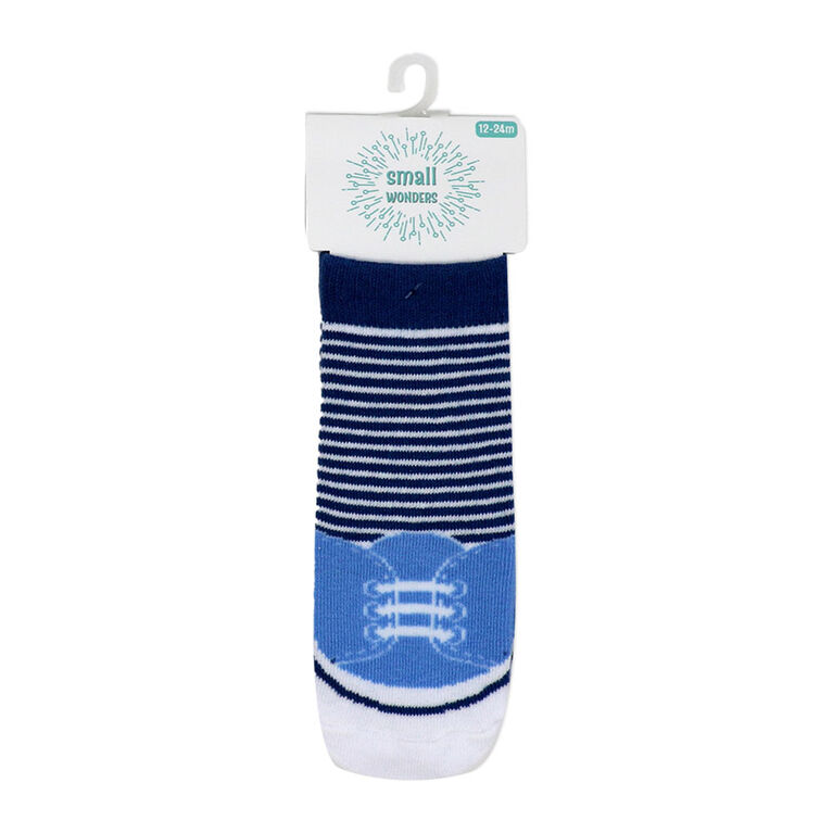 Small Wonder - Infant Sock, Blue Sneaker  12-24M