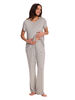 Chloe Rose 2 Piece Maternity & Nursing Pant Set Grey S