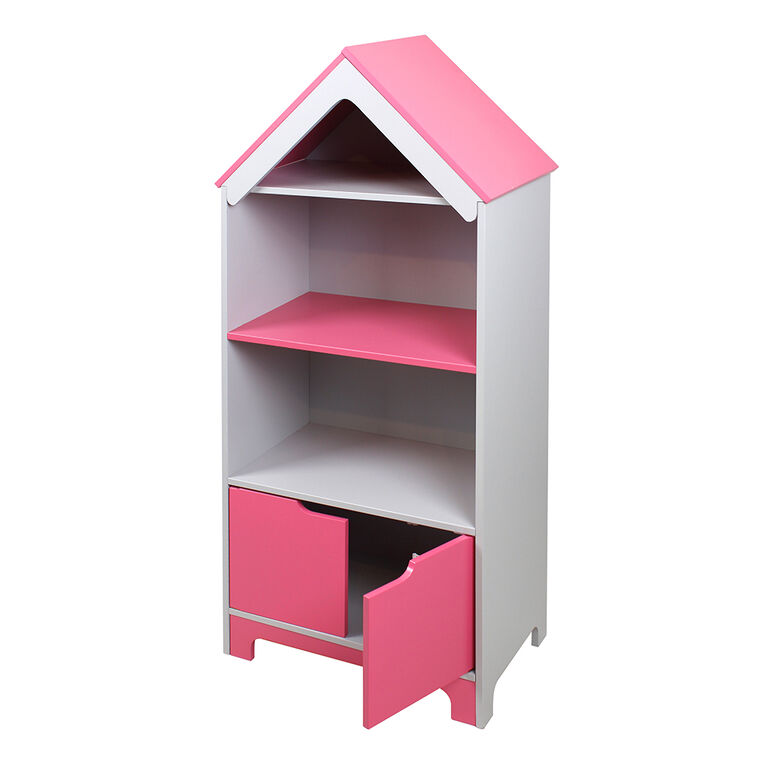 Pink/White Dollhouse Book Shelf