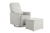 Chaise berçante pivotante avec tabouret et coussin lombaire Chloé