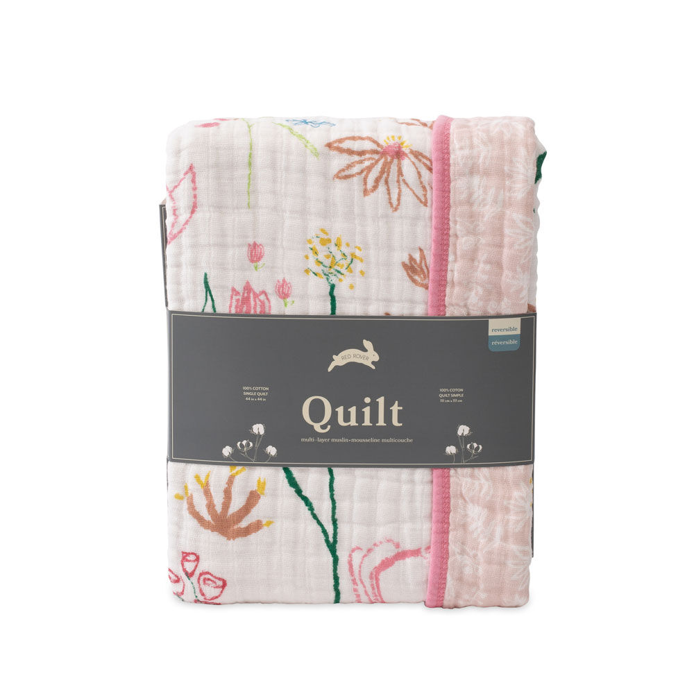 Red Rover Cotton Muslin Quilt Pastel Petal R Exclusive