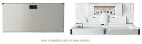 Foundations Frameless Stainless Steel Horizontal Surface Mount Baby Changing Station (EZ Mount Backer Plate NOT Included)