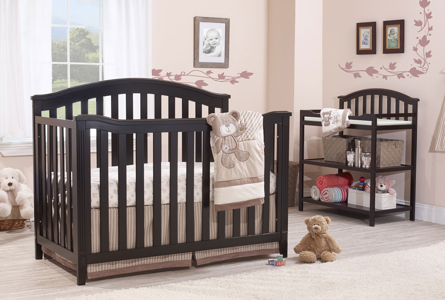 espresso convertible crib