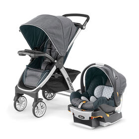 Syst&ecirc;me de voyage Bravo Trio de Chicco avec si&egrave;ge d'auto pour b&eacute;b&eacute; KeyFit 30 - Poetic.