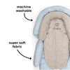 Diono Cuddle Soft 2-in-1 Baby Head Neck Body Support Pillow For Newborn Baby Super Soft Car Seat Insert Cushion, Perfect for Infant Car Seats, Convertible Car Seats, Strollers, Gray/ Blue