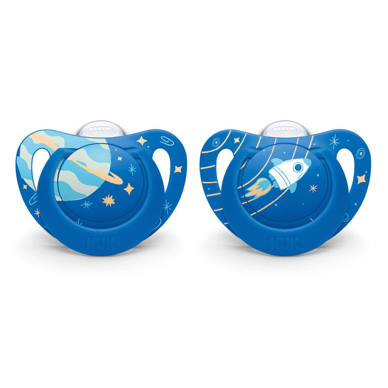 NUK Pacifier Genius Sz 1 2Pack Space Ast