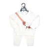 Lily & Jack 2 Piece Sweater Set: Cream Dog