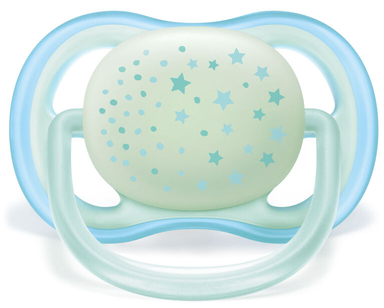 Philips Avent Ultra Air Nighttime Pacifier, 0-6 months, various colors, 2 pack