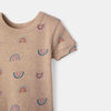 RISE Little Earthling Short Sleeve 2 Piece Sleep Lt Grey Mix Rainbow