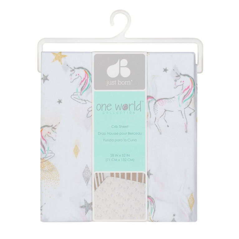 Drap housse pour berceau de Just Born Love & Sugar Collection