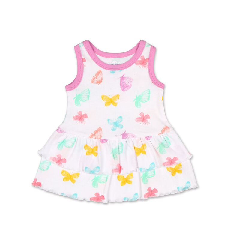 Robe sans manches avec jupe avec imprimé papillon à volants Koala Baby, 24 Mois