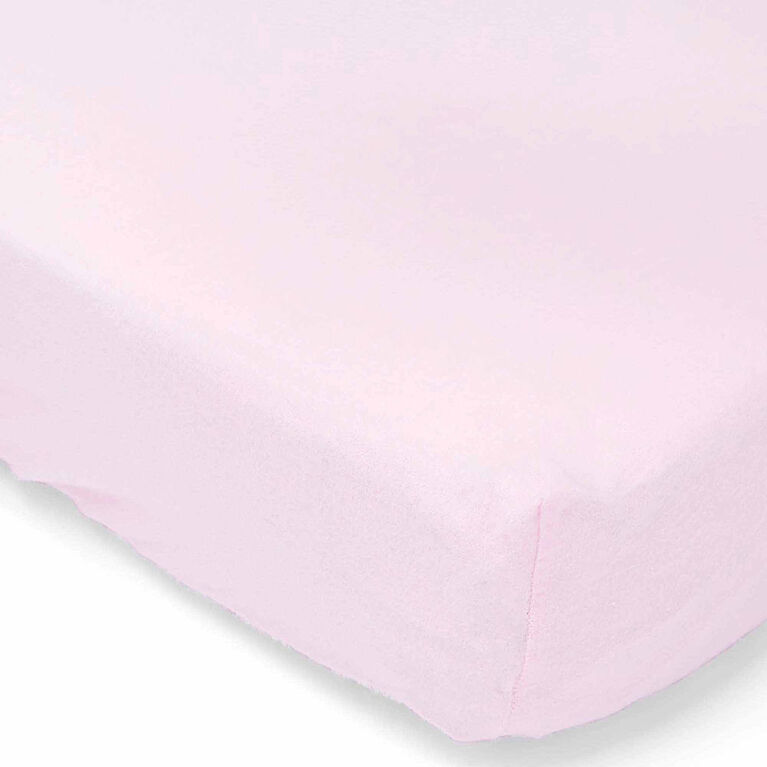 Necessities By Tendertyme Pink Flannel Crib Sheet