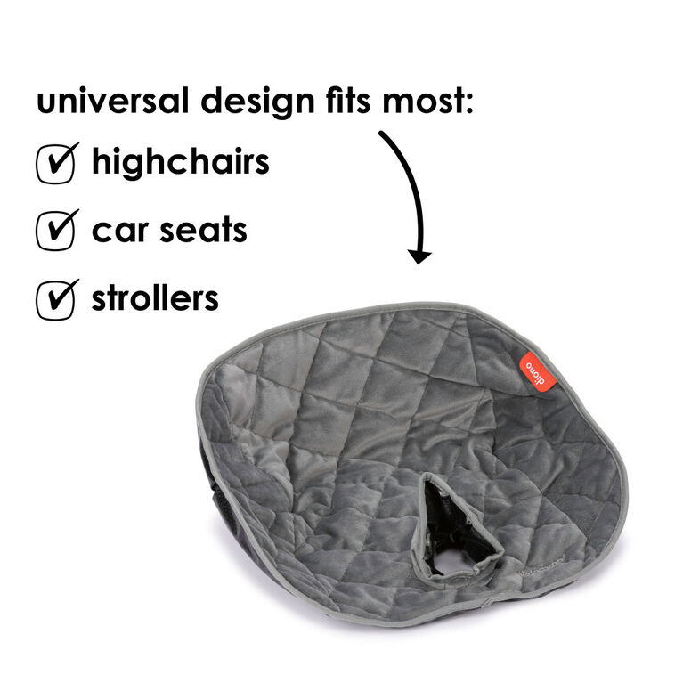 Diono Ultra Dry Seat, Child Car Seat Pad With Waterproof Liner - Potty Training Seat Pads for Infants Baby and Toddlers, Gray