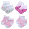 Baby Essentials 4-Pack Socks -  Princess Girl 6-9 Months