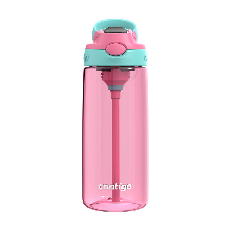 Contigo Aubrey Kids Leak-Proof Spill-Proof Water Bottle, Azalea Jade Vine, 20 oz