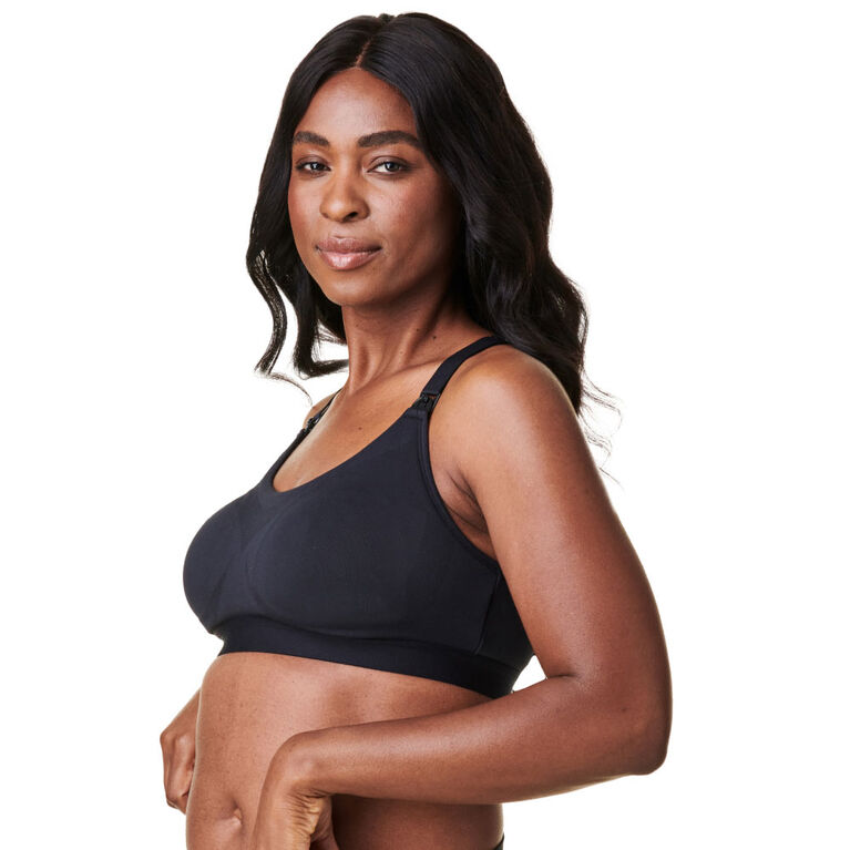 Bravado! Designs Tranquil Maternity & Nursing Low Impact Sports Bra, Black,  Small