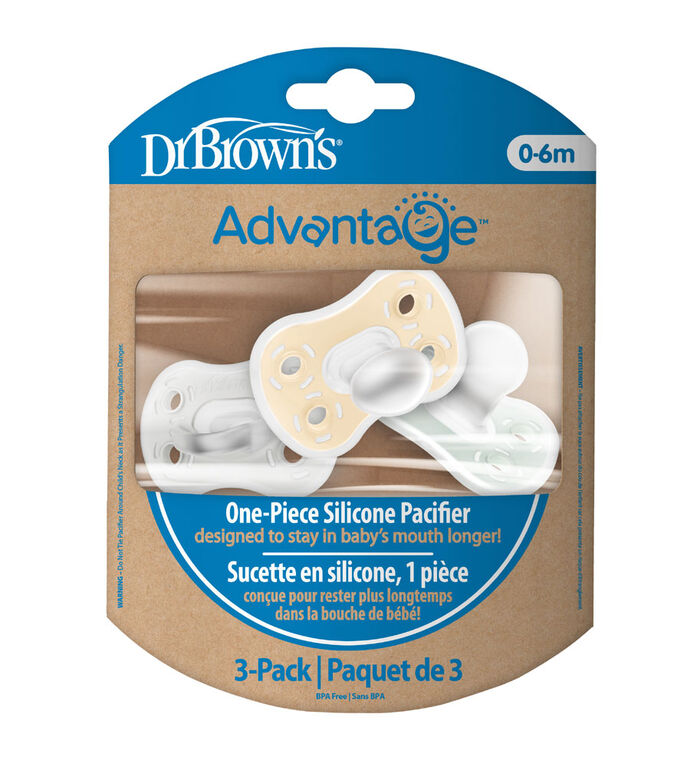 Advantage Pacifiers Stage 1 0-6M 3 Pack