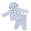 Rock-A-Bye Baby Boutique Blue Knitted 2-Piece Cardigan and Pant Gift Set 3-6M