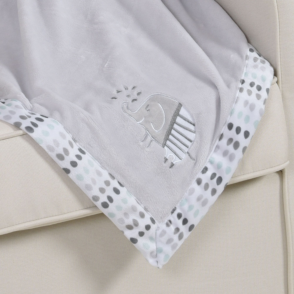 Koala Baby Baby Blanket Grey Applique Elephant