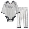 Just Born Baby Girls' 2-Piece Organic Long Sleeve Onesies Bodysuit and Pant Set - Lil' Lamb 12 months