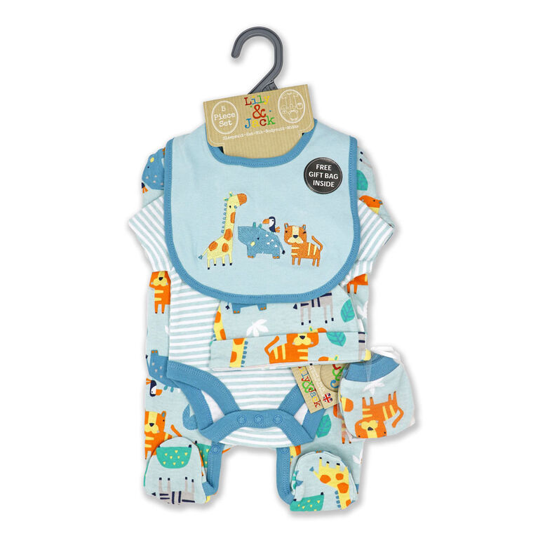 Lily & Jack 5 Piece sarfari animal 3-6m