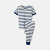 Short Sleeve 2 Piece Sleep Dk Blue Stripe 3Y