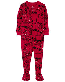 Carter's One Piece 100% Snug Fit Cotton Footless Pajamas Red 12M