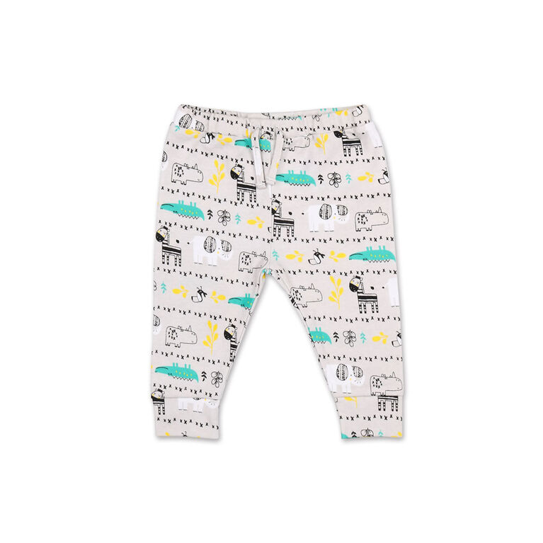 Koala Baby Safari Alligator Long sleeve Tee/Printed Jogger 2 Piece Set, 0-3 Months