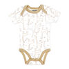 Naturelle 4 Pack Short Sleeve Bodysuit: Beige Preemie