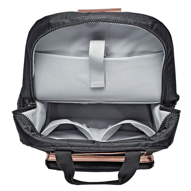 Jj Cole Papago Pack Backpack Diaper Bag Black And Rosegold Babies R Us Canada