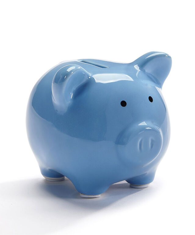 Blue Ceramic Piggy Bank Small