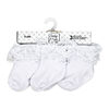 Baby Mode Signature 3 Pack Ruffle Socks: White
