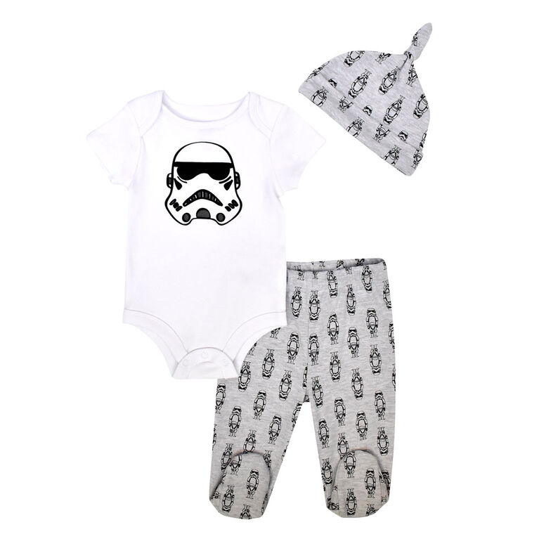 Star Wars Ensemble Pantalon de 3 pièces - Blanc, 6 Mois