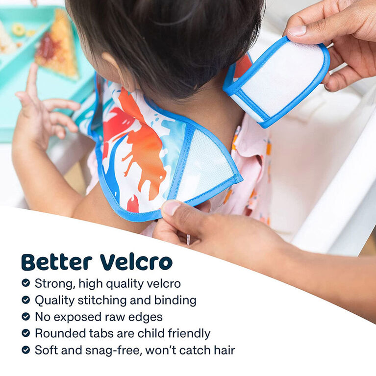 Tiny Twinkle - Mess Proof Easy Bib 3pk - Checkered Black, Blue, Green 6-24M